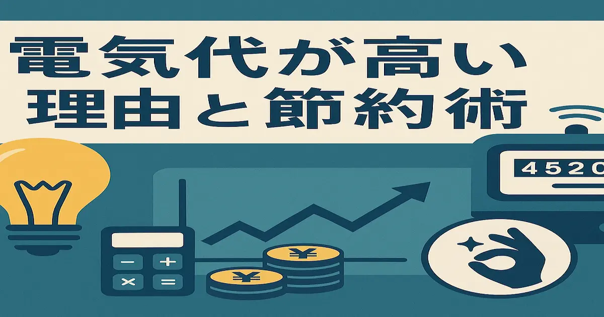 電気代が高い理由と節約方法を解説するアイキャッチ画像